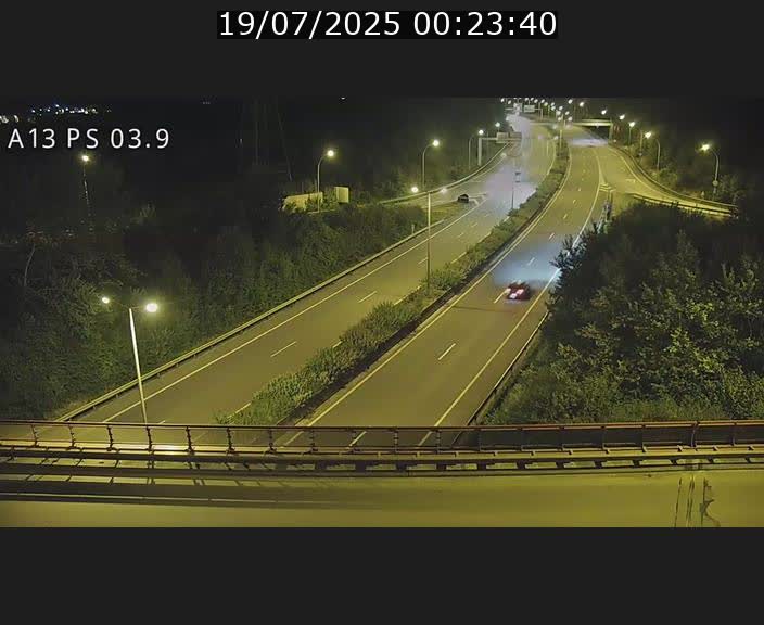 Traffic live webcam Luxembourg Ehlerange - A13 direction Esch-sur-Alzette - BK 6.8