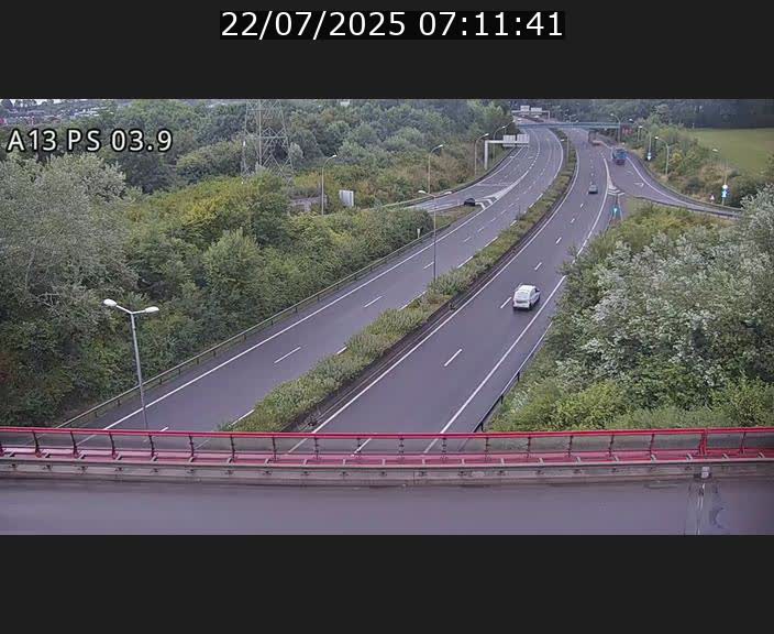 Traffic live webcam Luxembourg Ehlerange - A13 direction Esch-sur-Alzette - BK 6.8