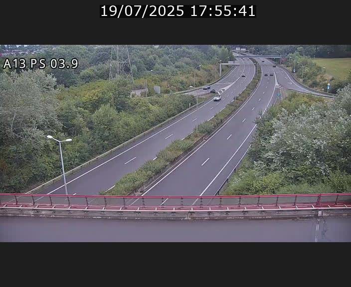 Traffic live webcam Luxembourg Differdange - A13 direction Esch-sur-Alzette - BK 3.9