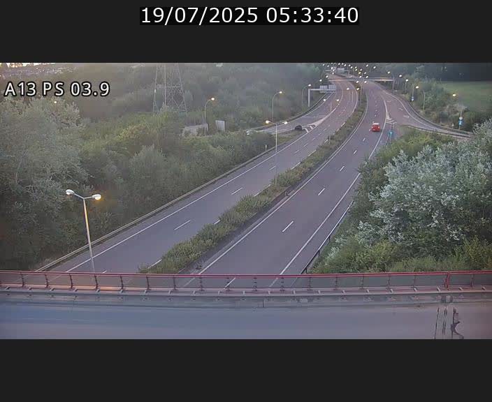 Traffic live webcam Luxembourg Differdange - A13 direction Esch-sur-Alzette - BK 3.9