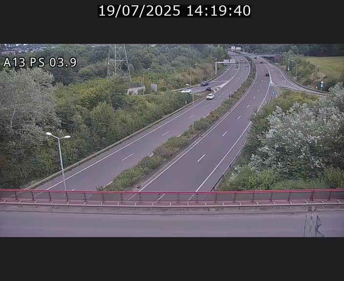 Traffic live webcam Luxembourg Ehlerange - A13 direction Esch-sur-Alzette - BK 6.8