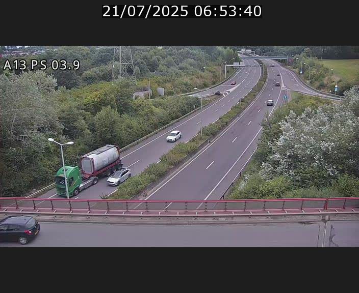 Traffic live webcam Luxembourg Differdange - A13 direction Esch-sur-Alzette - BK 3.9