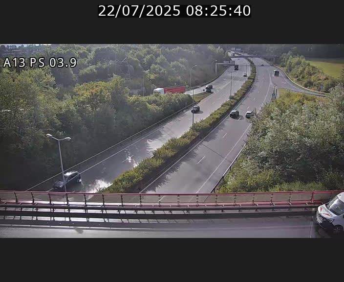 Traffic live webcam Luxembourg Ehlerange - A13 direction Esch-sur-Alzette - BK 6.8