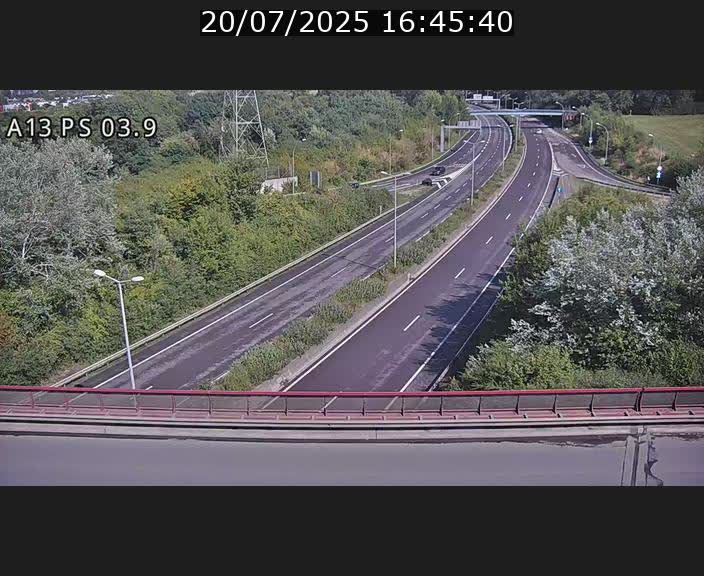Traffic live webcam Luxembourg Differdange - A13 direction Esch-sur-Alzette - BK 3.9