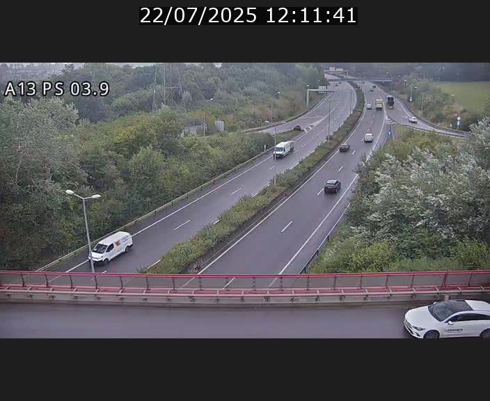 Traffic live webcam Luxembourg Differdange - A13 direction Esch-sur-Alzette - BK 3.9