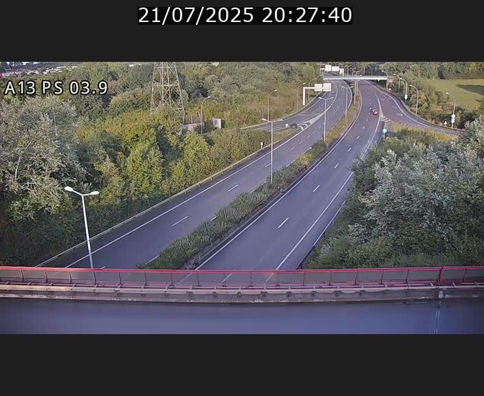 Traffic live webcam Luxembourg Ehlerange - A13 direction Esch-sur-Alzette - BK 6.8