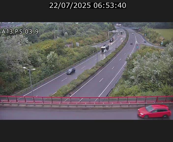 Traffic live webcam Luxembourg Differdange - A13 direction Esch-sur-Alzette - BK 3.9