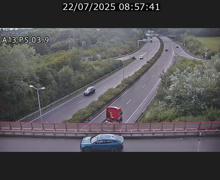 Traffic live webcam Luxembourg Ehlerange - A13 direction Esch-sur-Alzette - BK 6.8