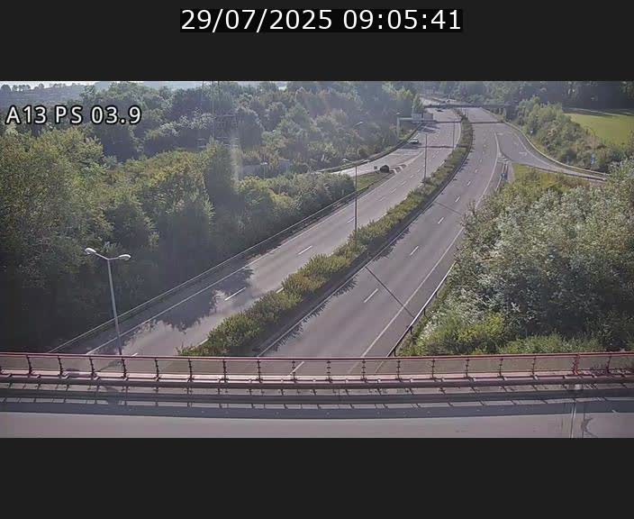 Traffic live webcam Luxembourg Ehlerange - A13 direction Esch-sur-Alzette - BK 6.8