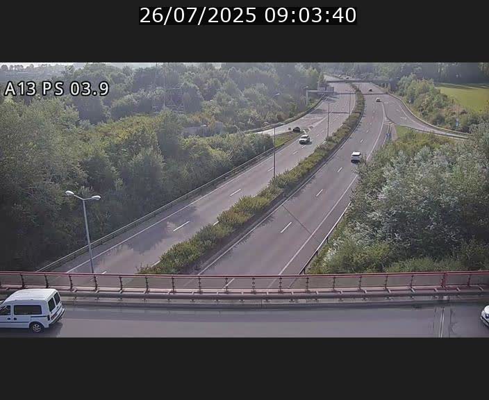 Traffic live webcam Luxembourg Ehlerange - A13 direction Esch-sur-Alzette - BK 6.8