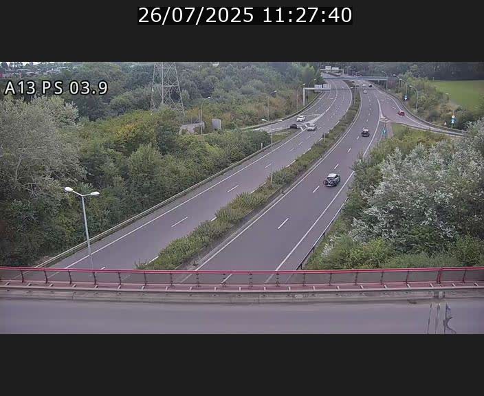 Traffic live webcam Luxembourg Ehlerange - A13 direction Esch-sur-Alzette - BK 6.8