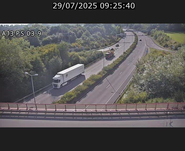 Traffic live webcam Luxembourg Ehlerange - A13 direction Esch-sur-Alzette - BK 6.8