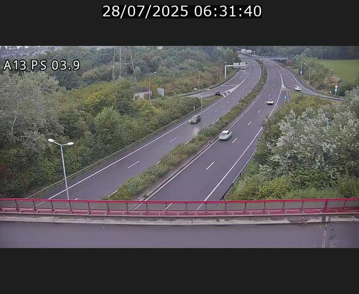Traffic live webcam Luxembourg Ehlerange - A13 direction Esch-sur-Alzette - BK 6.8