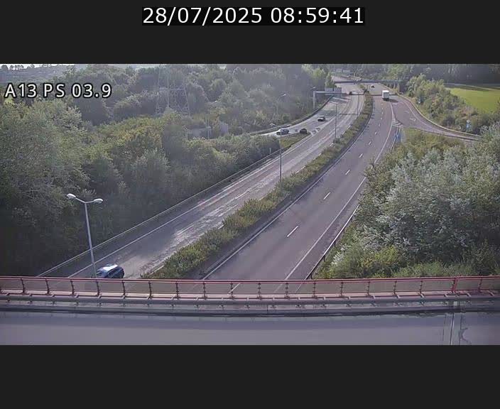 Traffic live webcam Luxembourg Ehlerange - A13 direction Esch-sur-Alzette - BK 6.8