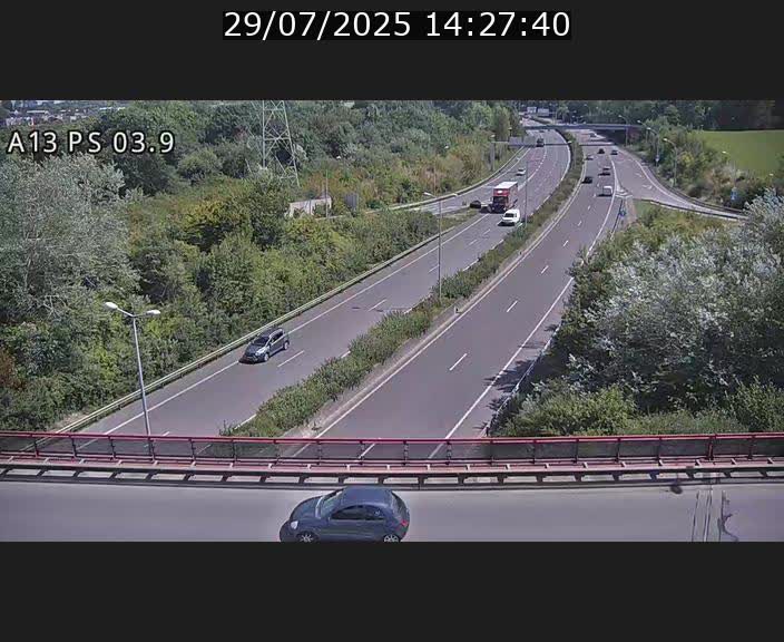 Traffic live webcam Luxembourg Ehlerange - A13 direction Esch-sur-Alzette - BK 6.8
