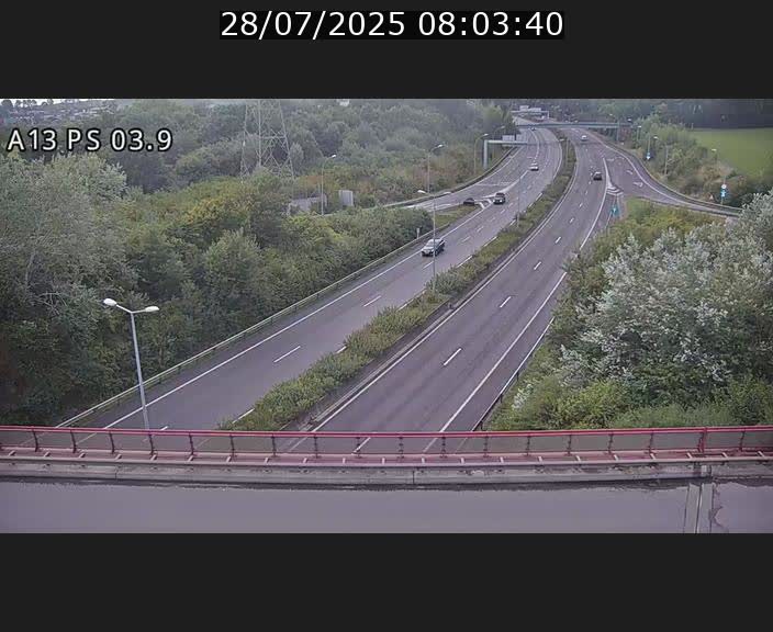 Traffic live webcam Luxembourg Differdange - A13 direction Esch-sur-Alzette - BK 3.9