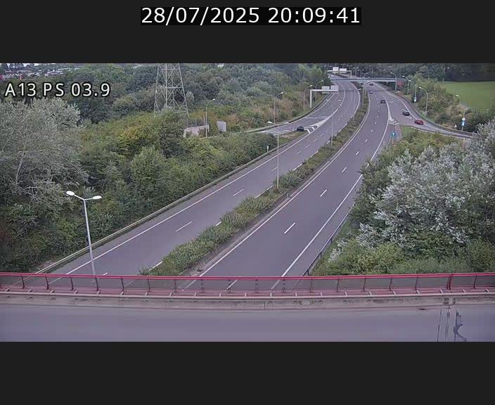 Traffic live webcam Luxembourg Ehlerange - A13 direction Esch-sur-Alzette - BK 6.8