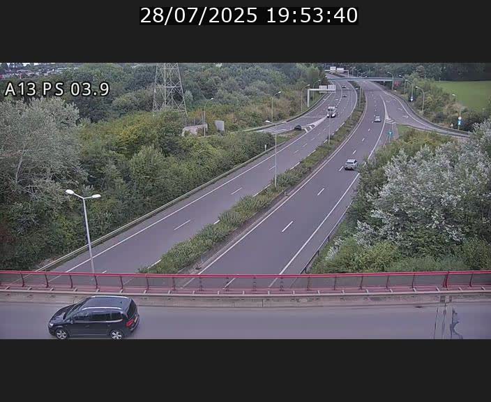 Traffic live webcam Luxembourg Ehlerange - A13 direction Esch-sur-Alzette - BK 6.8