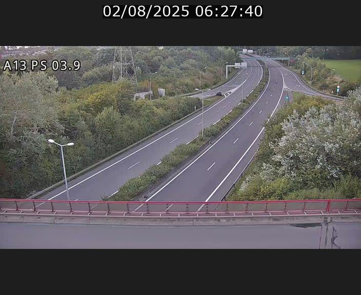 Traffic live webcam Luxembourg Ehlerange - A13 direction Esch-sur-Alzette - BK 6.8