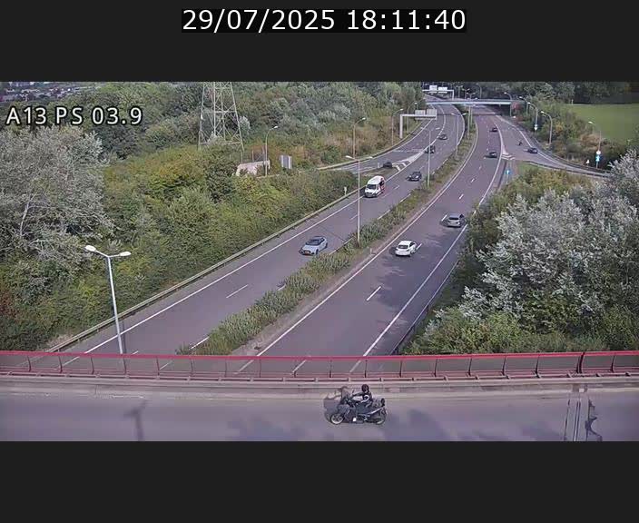 Traffic live webcam Luxembourg Ehlerange - A13 direction Esch-sur-Alzette - BK 6.8
