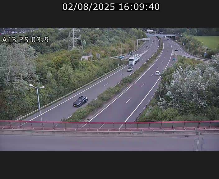 Traffic live webcam Luxembourg Ehlerange - A13 direction Esch-sur-Alzette - BK 6.8