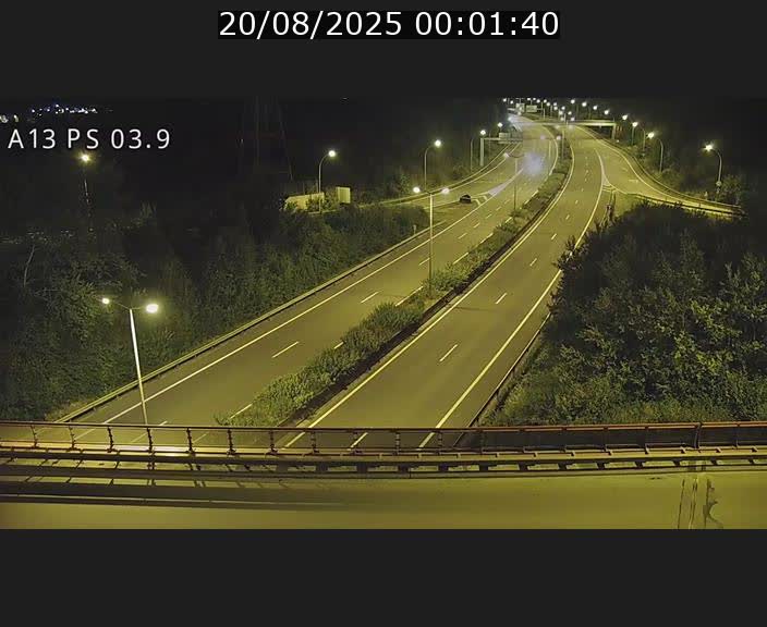 Traffic live webcam Luxembourg Differdange - A13 direction Esch-sur-Alzette - BK 3.9