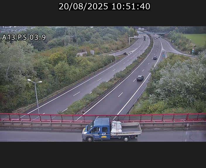 Traffic live webcam Luxembourg Differdange - A13 direction Esch-sur-Alzette - BK 3.9