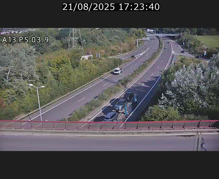Traffic live webcam Luxembourg Differdange - A13 direction Esch-sur-Alzette - BK 3.9