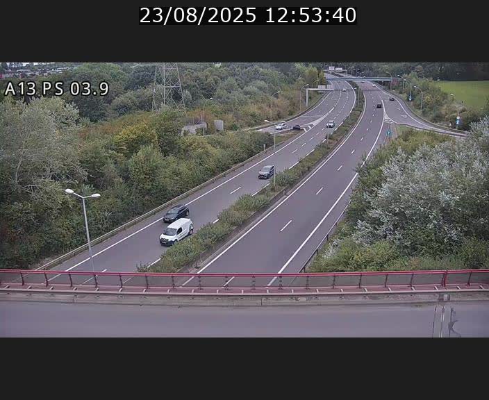 Traffic live webcam Luxembourg Differdange - A13 direction Esch-sur-Alzette - BK 3.9