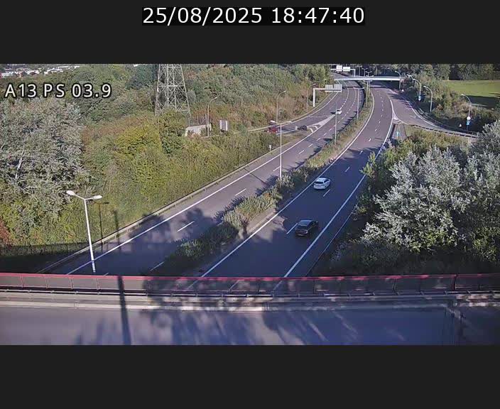 Traffic live webcam Luxembourg Differdange - A13 direction Esch-sur-Alzette - BK 3.9