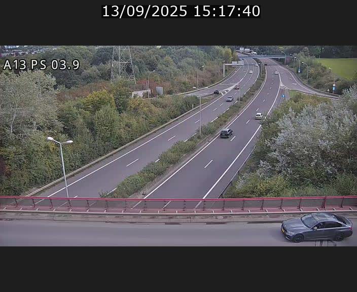 Traffic live webcam Luxembourg Ehlerange - A13 direction Esch-sur-Alzette - BK 6.8