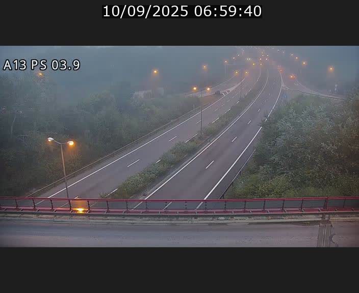 Traffic live webcam Luxembourg Differdange - A13 direction Esch-sur-Alzette - BK 3.9