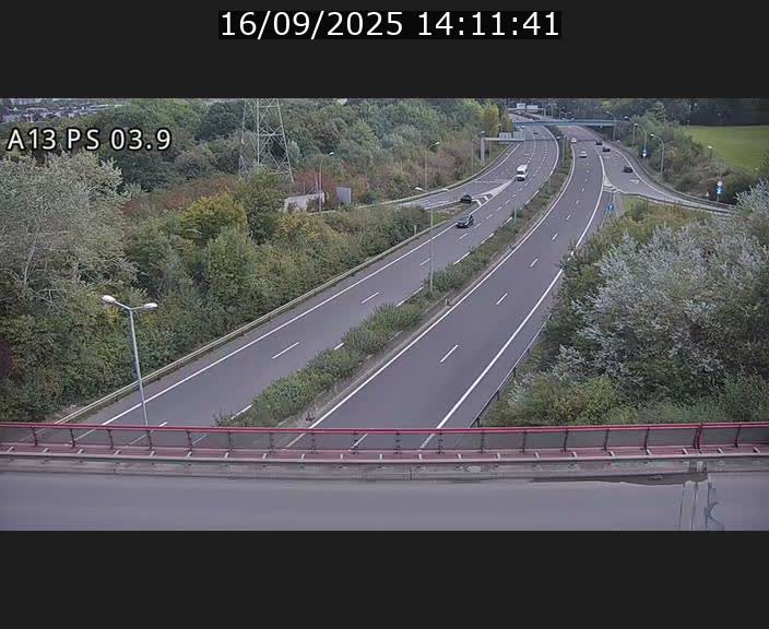 Traffic live webcam Luxembourg Differdange - A13 direction Esch-sur-Alzette - BK 3.9