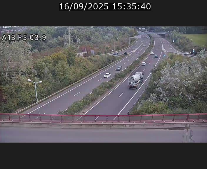Traffic live webcam Luxembourg Ehlerange - A13 direction Esch-sur-Alzette - BK 6.8