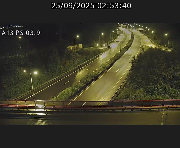Traffic live webcam Luxembourg Differdange - A13 direction Esch-sur-Alzette - BK 3.9