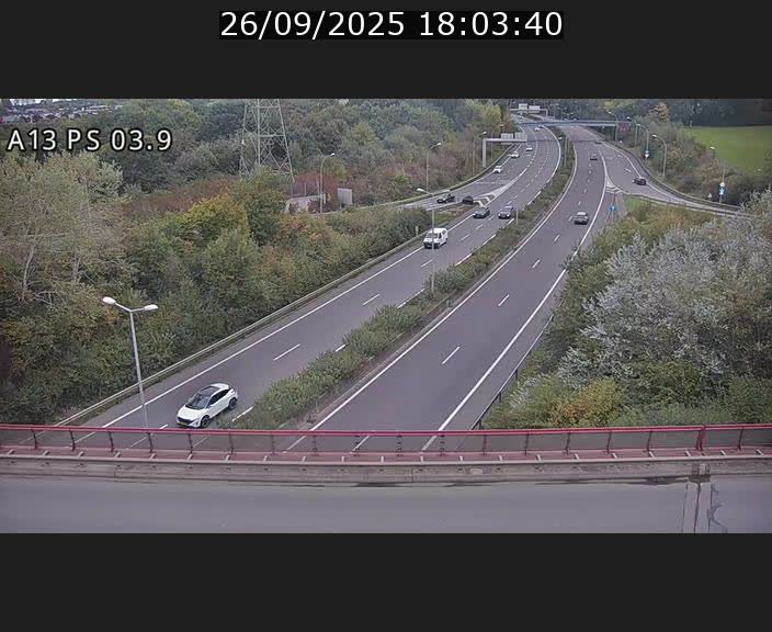Traffic live webcam Luxembourg Ehlerange - A13 direction Esch-sur-Alzette - BK 6.8