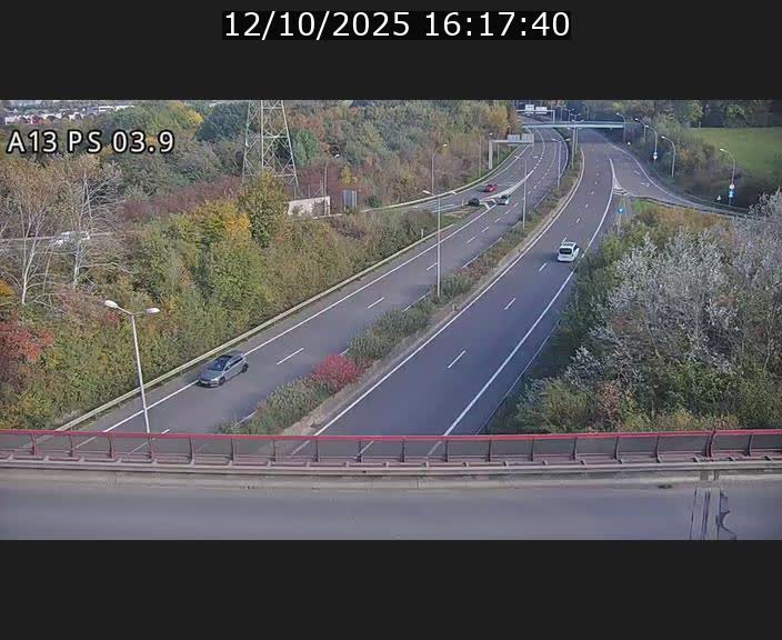 Traffic live webcam Luxembourg Ehlerange - A13 direction Esch-sur-Alzette - BK 6.8