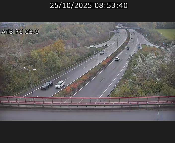 Traffic live webcam Luxembourg Ehlerange - A13 direction Esch-sur-Alzette - BK 6.8
