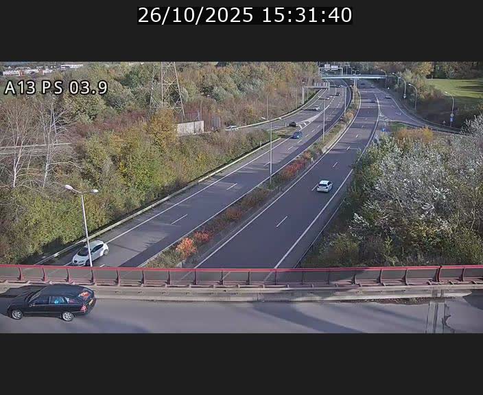 Traffic live webcam Luxembourg Ehlerange - A13 direction Esch-sur-Alzette - BK 6.8