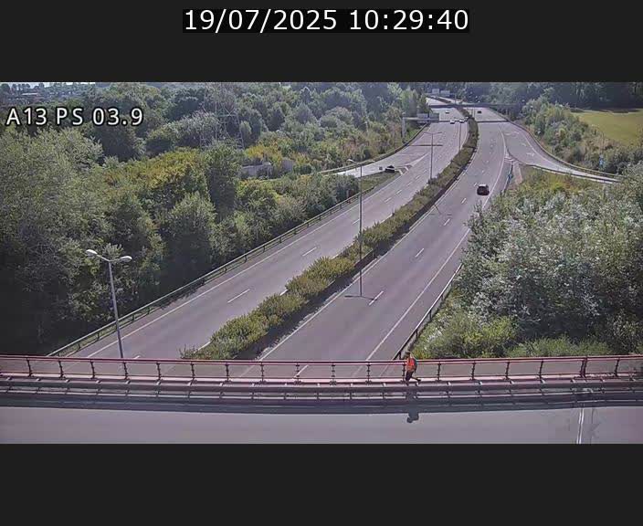 Traffic live webcam Luxembourg Differdange - A13 direction Esch-sur-Alzette - BK 3.9