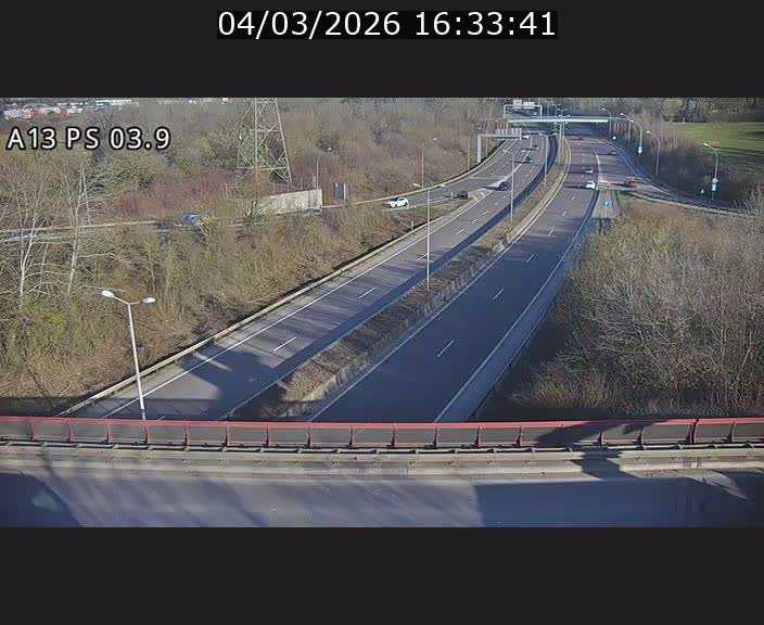 Traffic live webcam Luxembourg Differdange - A13 direction Esch-sur-Alzette - BK 3.9