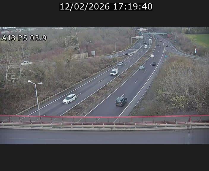 Traffic live webcam Luxembourg Differdange - A13 direction Esch-sur-Alzette - BK 3.9