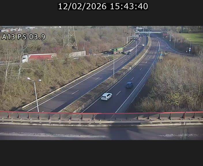 Traffic live webcam Luxembourg Differdange - A13 direction Esch-sur-Alzette - BK 3.9