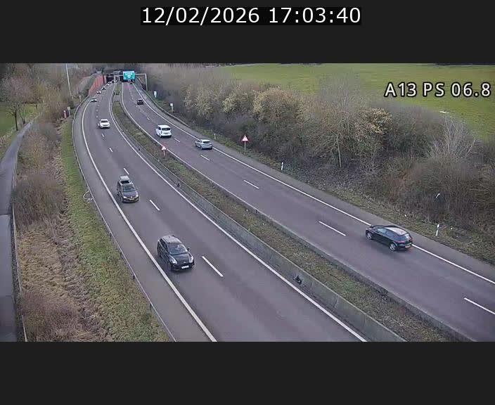 Traffic live webcam Luxembourg Ehlerange - A13 direction Esch-sur-Alzette - BK 6.8