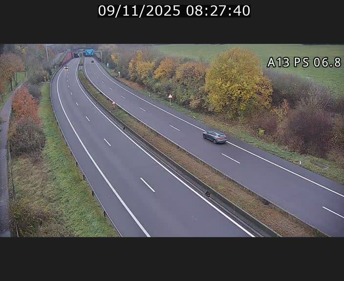 Traffic live webcam Luxembourg Ehlerange - A13 direction Esch-sur-Alzette - BK 6.8