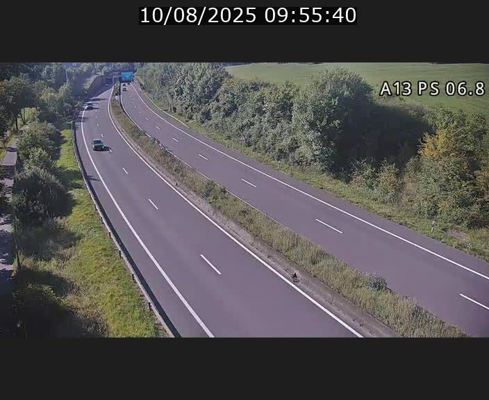 Traffic live webcam Luxembourg Ehlerange - A13 direction Esch-sur-Alzette - BK 6.8