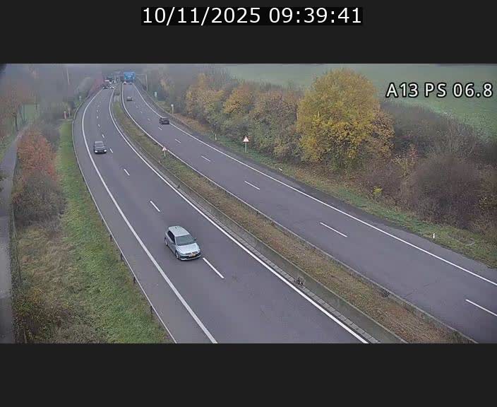 Traffic live webcam Luxembourg Ehlerange - A13 direction Esch-sur-Alzette - BK 6.8