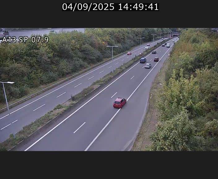 Traffic live webcam Luxembourg Jonction Lankelz - A13 direction Pétange - BK 7.9