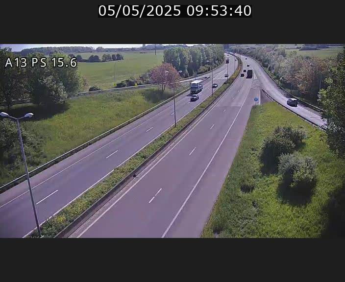 Traffic live webcam Luxembourg Kayl - A13 direction Dudelange - BK 15.6