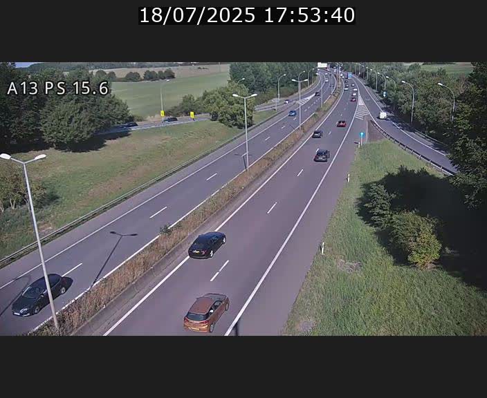 Traffic live webcam Luxembourg Kayl - A13 direction Dudelange - BK 15.6